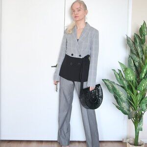 Walter Baker Patchwork Double-breasted Blazer